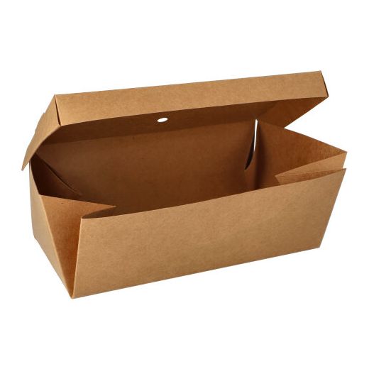 Baguetteboxen, Pappe "pure" 10 x 13 x 25 cm faltbar, groß 1