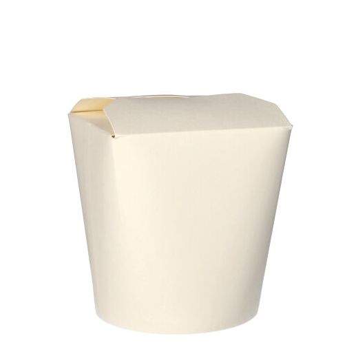 Bio-Nudelbox - Asia-Box aus Pappe "pure" 950 ml 11 x 10,5 x 9,3 cm weiss 1