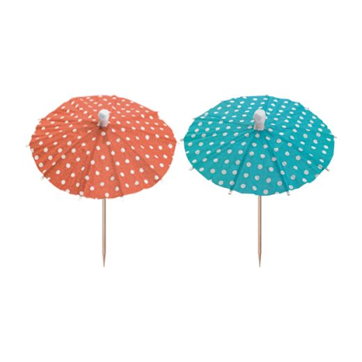 Cocktailschirmchen 10 cm farbig sortiert "Eisschirmchen Dots" 1
