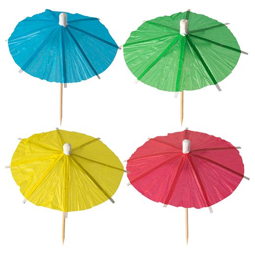 Cocktailschirmchen 10 cm farbig sortiert "Eisschirmchen uni" 1