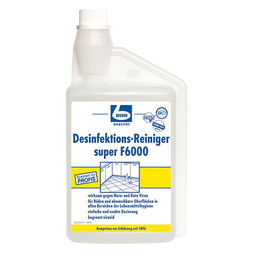 "Dr. Becher" Desinfektions-Reiniger 1 l super F6000 mit Dosierkopf 1