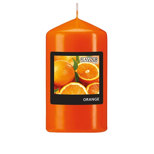 Duft-Stumpenkerzen, Orange, Ø 58 mm · 110 mm, "Flavour" 1