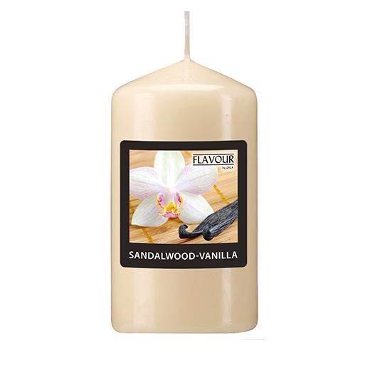 Duft-Stumpenkerzen, Sandalwood-Vanilla, Ø 58 mm · 110 mm, "Flavour" 1