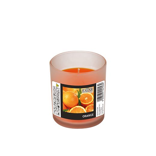 Duftkerze im Glas, Orange, Ø 70 mm · 77 mm, "Flavour" 1