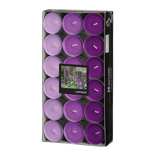 Duftteelichter, Lavendel, Ø 38 mm · 17 mm, "Flavour" 1