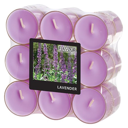 Duftteelichter, Lavendel, Ø 38 mm · 24 mm, "Flavour" 1