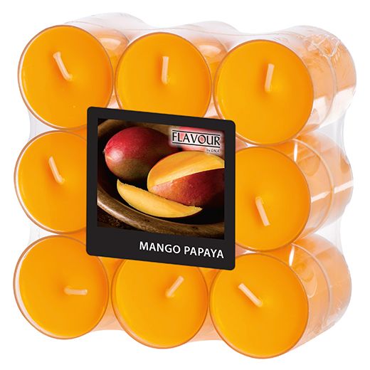 Duftteelichter, Mango-Papaya, Ø 38 mm · 24 mm, "Flavour" 1