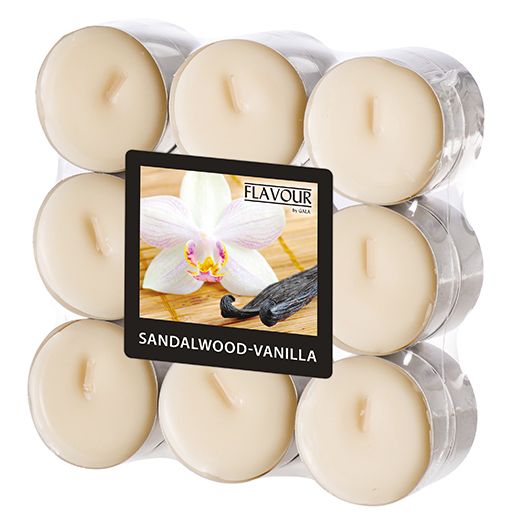 Duftteelichter, Sandalwood-Vanilla, Ø 37,5 mm · 16,6 mm, "Flavour" 1