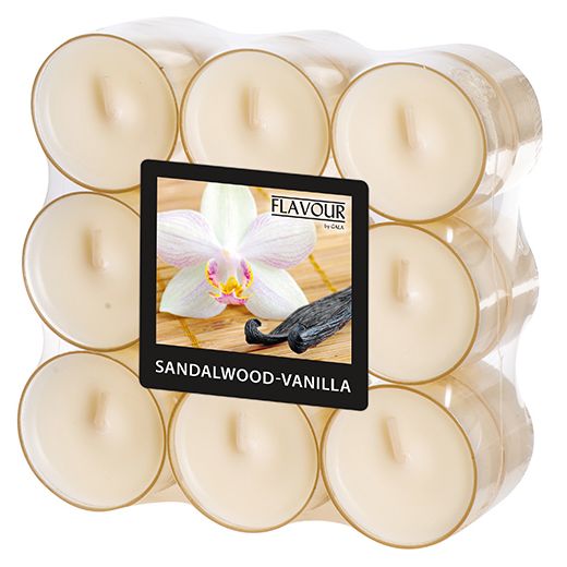 Duftteelichter, Sandalwood-Vanilla, Ø 38 mm · 24 mm, "Flavour" 1