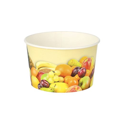 Eisbecher To Go, Pappe rund 250 ml Ø 10 cm · 6 cm "Früchte" 1
