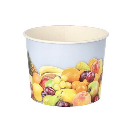 Eisbecher To Go, Pappe rund 500 ml Ø 11 cm · 8,3 cm "Früchte" 1