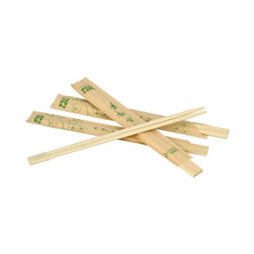 Essstäbchen aus Bambus, 21 cm, einzeln gehüllt