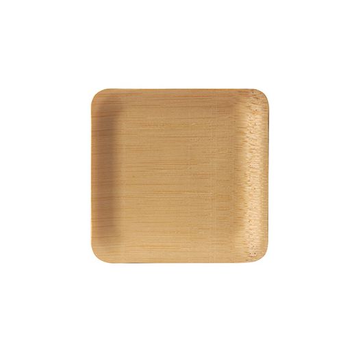 Fingerfood-Bambus Teller "pure" eckig 8,5 x 8,5 cm natur 1
