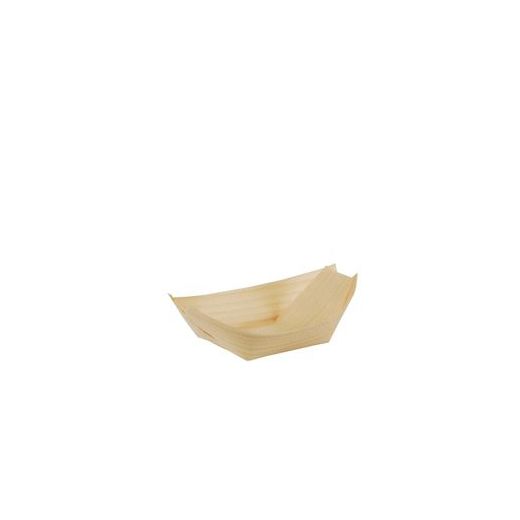 Fingerfood-Schalen, Holz "pure" 8,5 x 5,5 cm "Schiffchen" 1