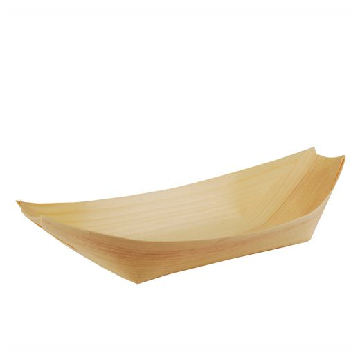 Fingerfood-Schalen aus Holz "pure", 25 x 10 cm "Schiffchen" 1