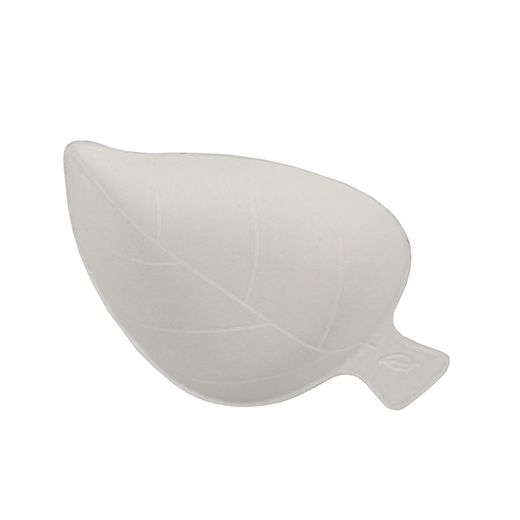 Fingerfood-Teller aus Zuckerrohr "pure", 8 x 6 cm weiß "Leaf" 1