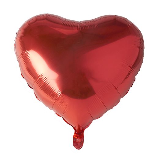 Folienluftballon "Herz" Ø 45 cm rot 1