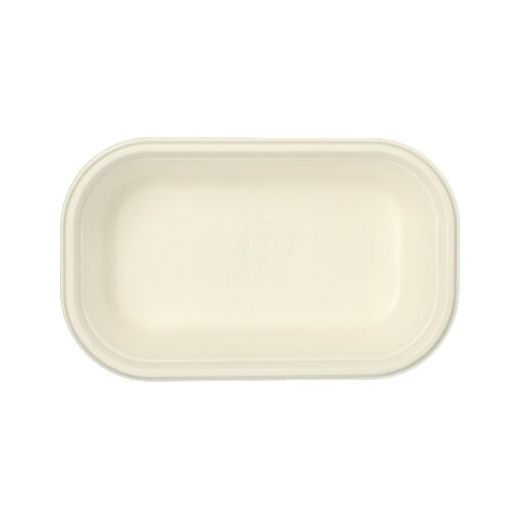Gastronorm-Behälter GN 1/4 Zuckerrohr, PLA beschichtet eckig 1,8 l 6,5 cm x 26,5 cm x 16,2 cm weiss 1