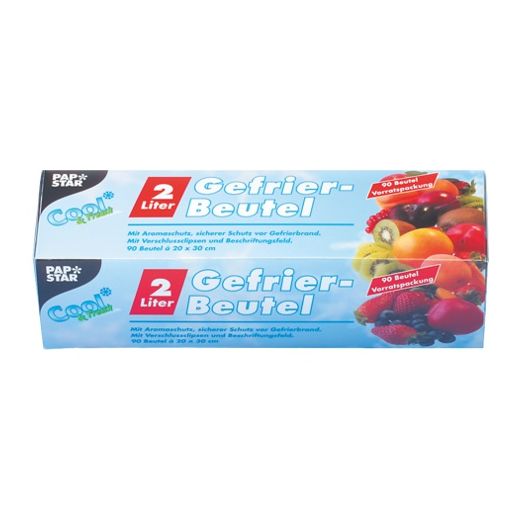 Gefrierbeutel, LLDPE 2 l 30 x 20 cm transparent in Faltschachtel 1