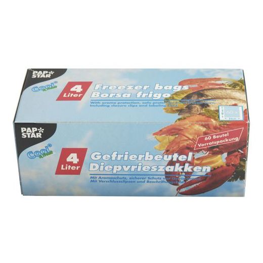 Gefrierbeutel, LLDPE 4 l 40 x 25 cm transparent in Faltschachtel 1