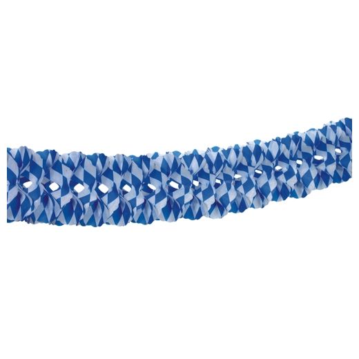 Großraumgirlande aus Papier Ø 16 cm · 10 m "Bayrisch Blau" schwer entflammbar 1