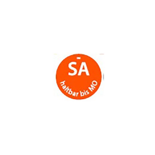 HACCP Etiketten Ø 19 mm orange "Dissolve Mark" SA haltbar bis MO, völlig auflösbar 1