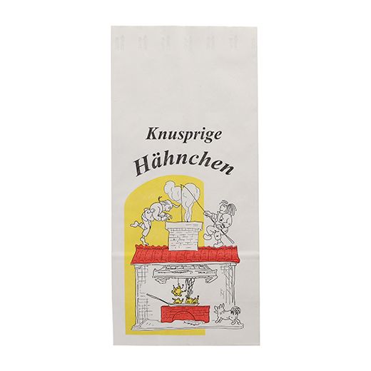 Hähnchenbeutel, Papier mit Alu-Einlage 28 x 13 x 8 cm "Max & Moritz" 1/1 1