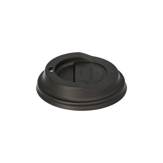 Kompostierbarer Deckel für Kaffeebecher ToGo "pure", Ø 9 cm schwarz 1