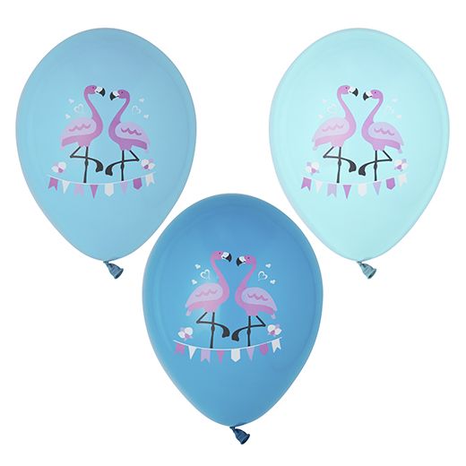 Luftballons mit Flamingo-Muster Ø 29 cm farbig sortiert "Flamingo" 1