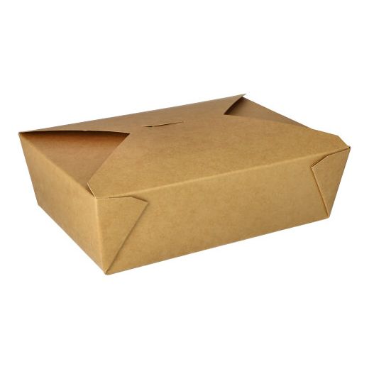 Lunchboxen, Pappe 2000 ml 15,5 x 21,5 cm x 6,5 cm braun 1