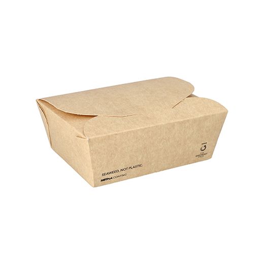 Lunchboxen, Pappe "NOTPLA" 14 x 17 x 6,2 cm braun 1