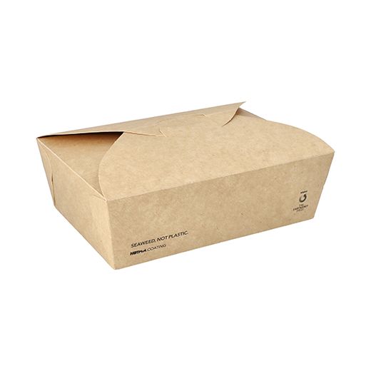 Lunchboxen, Pappe "NOTPLA" 15 x 21 x 6,5 cm braun 1