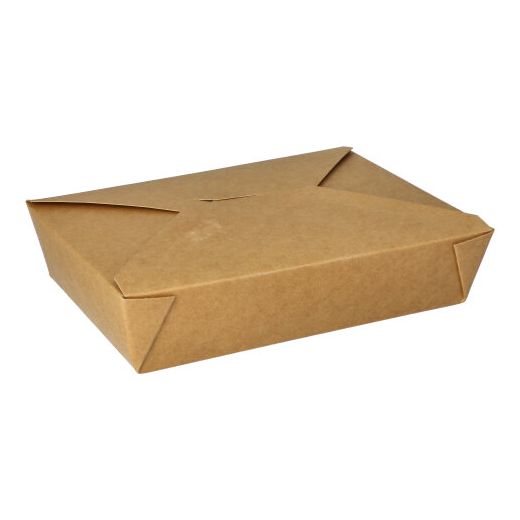 Lunchboxen, Pappe "pure" 1500 ml 15,5 x 21,5 cm x 4,8 cm braun 1