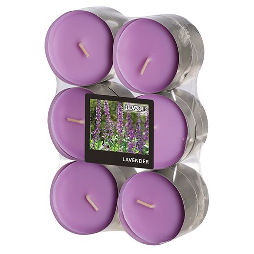 Maxi-Duftteelichter, Lavendel, Ø 58 mm · 24 mm, "Flavour" 1