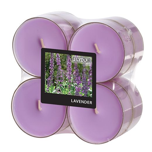 Maxi-Duftteelichter, Lavendel, Ø 59 mm · 24 mm, "Flavour" 1
