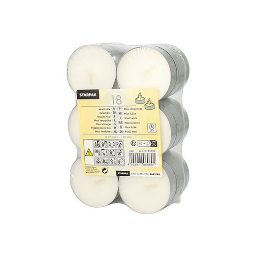 Teelichter groß Ø 57 mm · 22 mm weiss 1