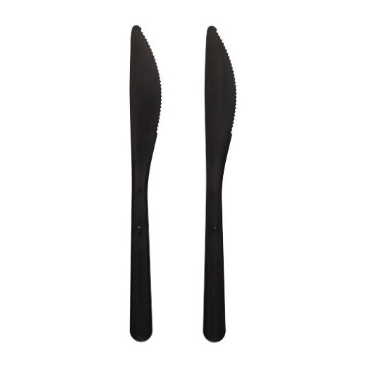 Messer (Mehrweg), PP, 18,5 cm, schwarz, extra stabil
 1