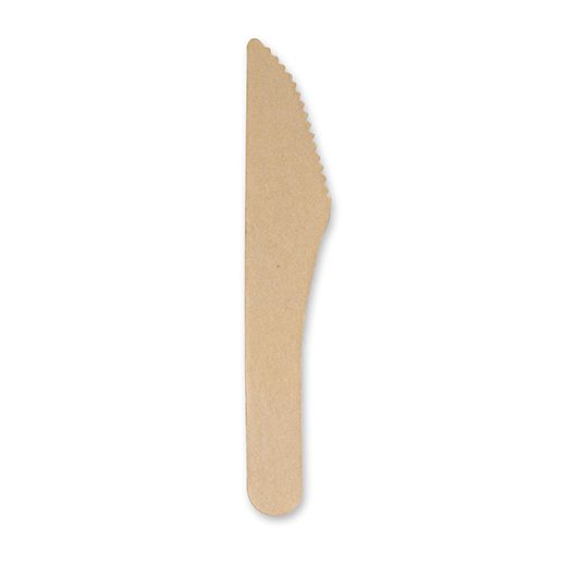 Messer aus Papier "pure" 15,8 cm braun 1