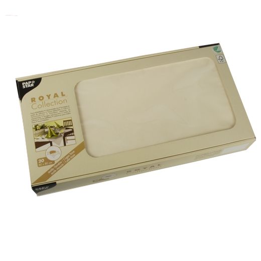 Tissue Mitteldecken champagner "ROYAL Collection" 80 x 80 cm 1