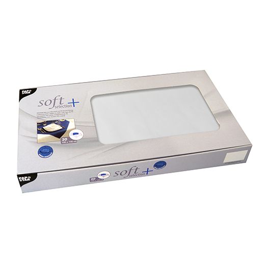 Vlies Mitteldecken, weiss "soft selection plus" 100 x 100 cm 1