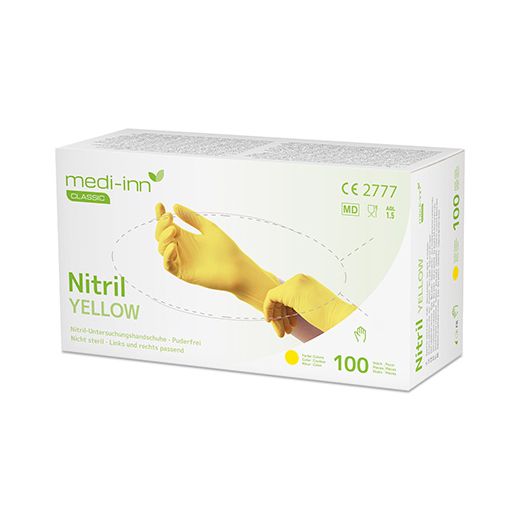 Nitril-Handschuhe, puderfrei gelb "Nitril Yellow" Größe L 1