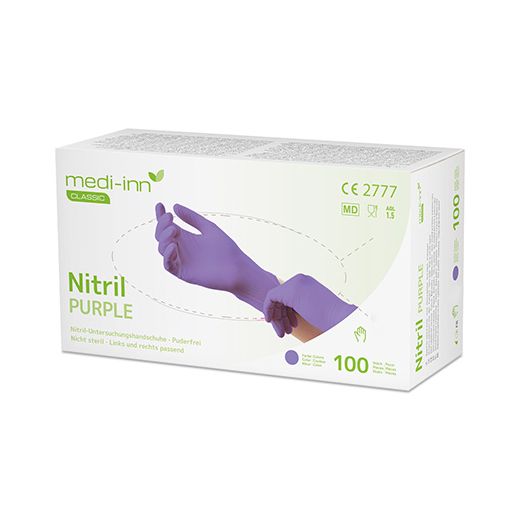 Nitril- Handschuhe, puderfrei lila "Nitril Purple" Größe L 1