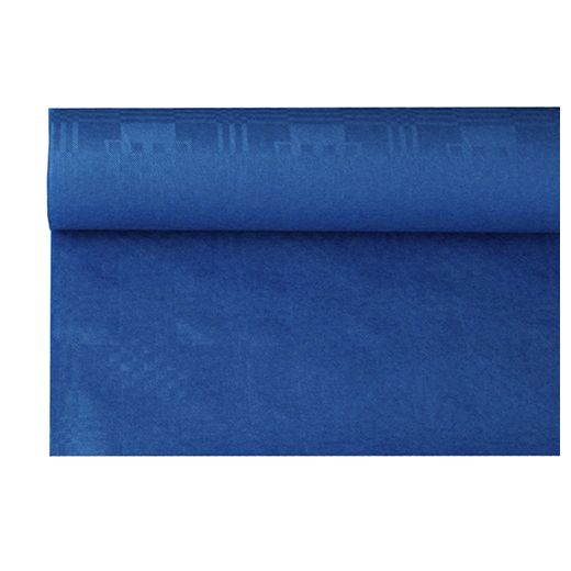 Papiertischdecke dunkelblau mit Damastprägung 6 x 1,2 m 1