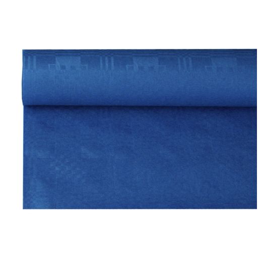Papiertischdecke dunkelblau mit Damastprägung 8 x 1,2 m 1