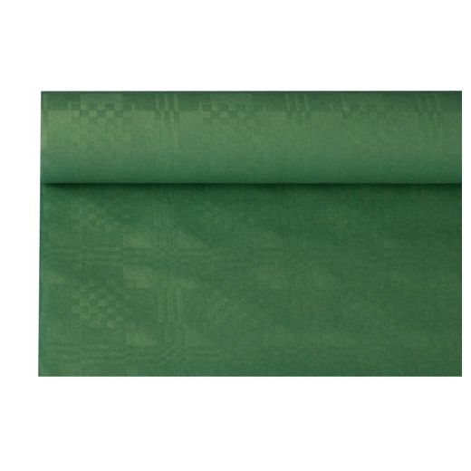 Papiertischdecke dunkelgrün mit Damastprägung 8 x 1,2 m 1