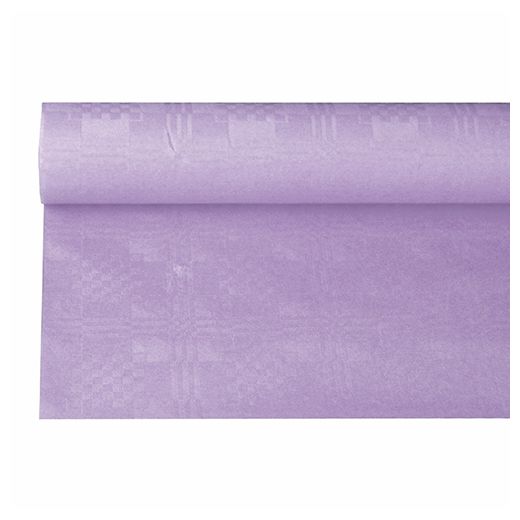 Papiertischdecke lila mit Damastprägung 6 x 1,2 m 1