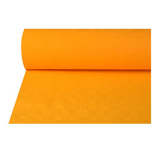 Papiertischdecke orange mit Damastprägung 50 x 1 m 1