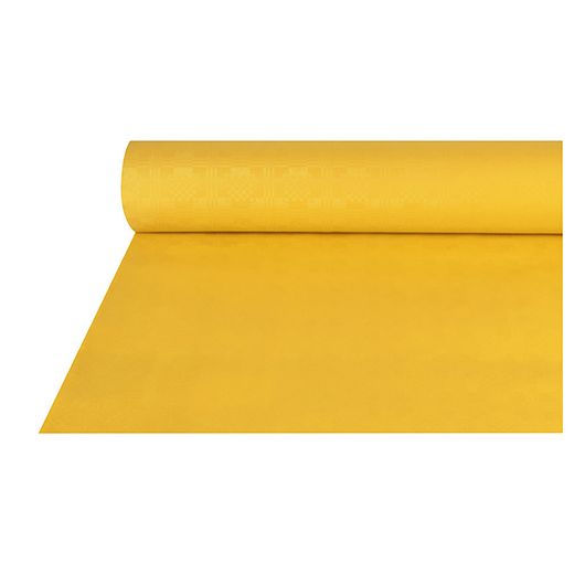 Papiertischdecke, gelb mit Damastprägung 50 x 1 m 1