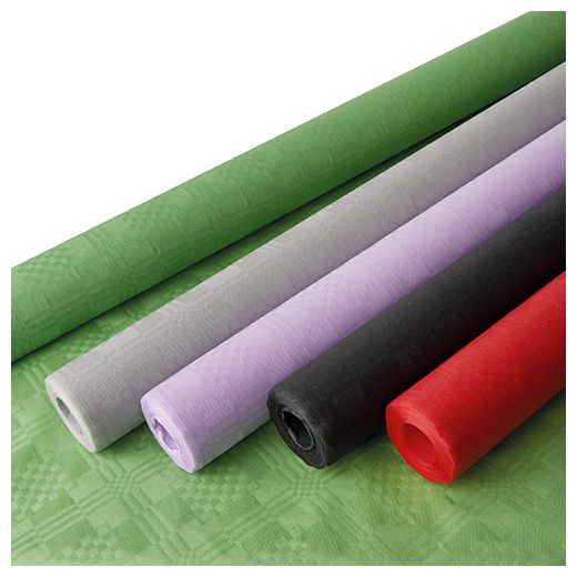Papiertischdecke mit Damastprägung 8 x 1 m Intesiv-Farben sortiert 1