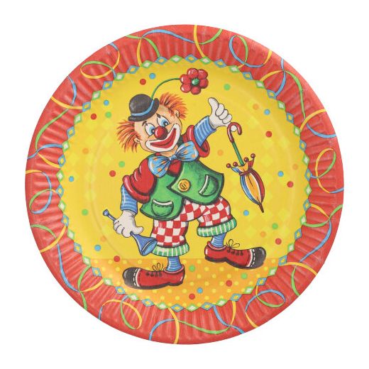 Pappteller Ø 23 cm "Clown" 1